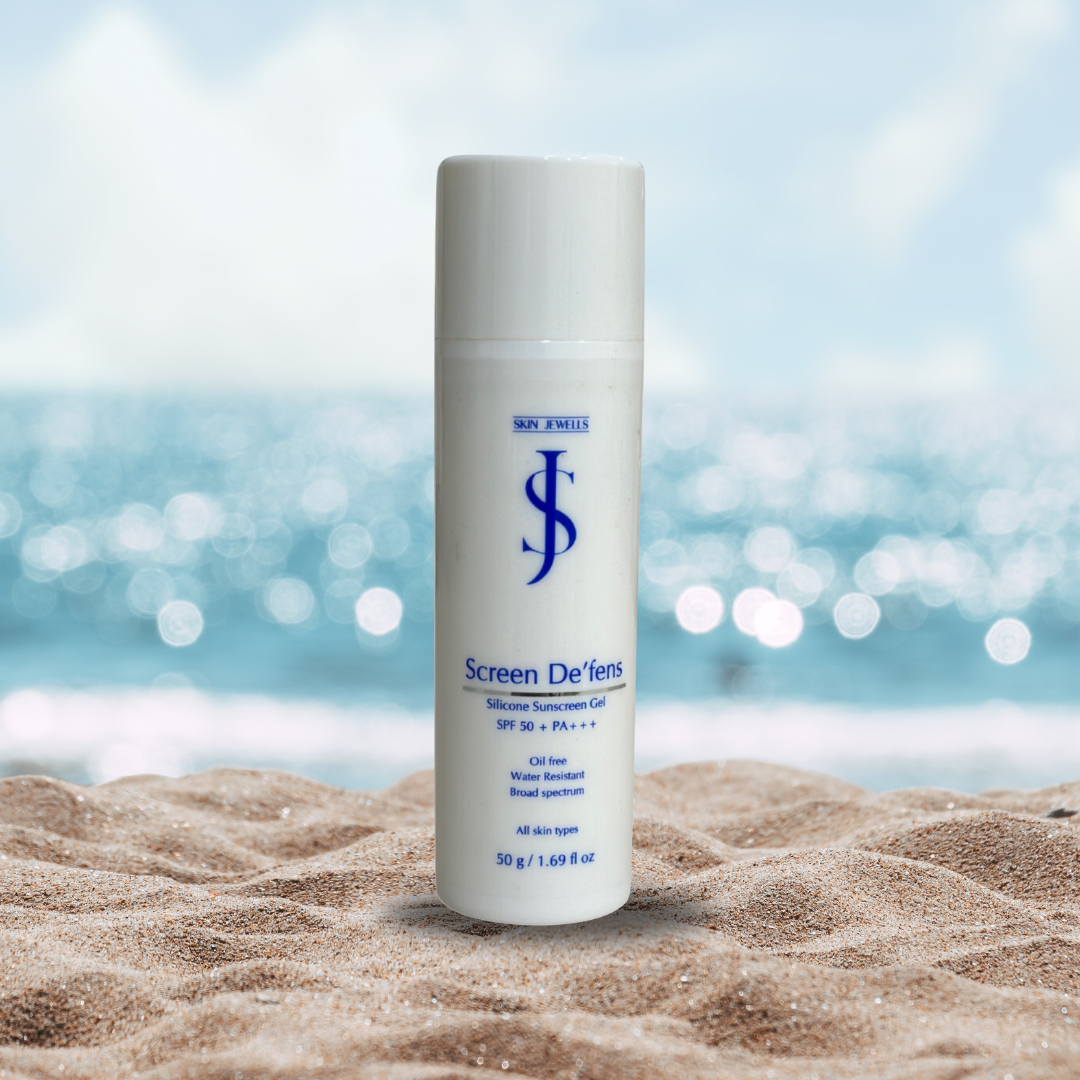 Skin Jewells Screen De-Fens Sunscreen for Oily Skin, SPF 50, Non-Greasy & Lightweight, 100ml – Broad-Spectrum UVA/UVB Protection, Matte Finish for Acne-Prone & Sensitive Skin