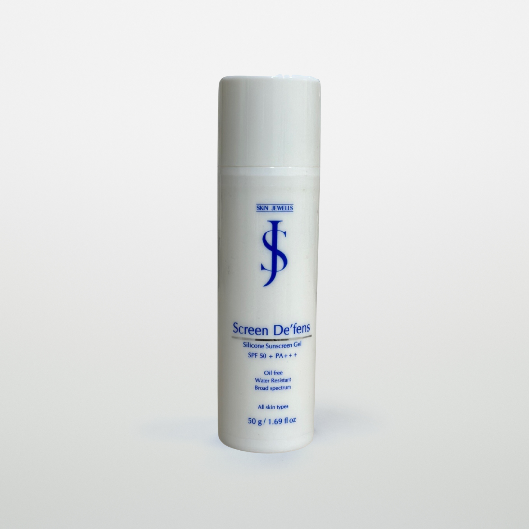 Skin Jewells Screen De-Fens Sunscreen for Oily Skin, SPF 50, Non-Greasy & Lightweight, 100ml – Broad-Spectrum UVA/UVB Protection, Matte Finish for Acne-Prone & Sensitive Skin
