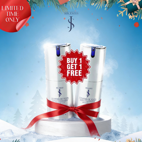 Skin Jewells Fountain of Youth Retinol Concentrate with Vitamin C & E, Anti-Aging Serum, 30ml – Reduces Fine Lines, Wrinkles & Dark Spots, Brightens & Firms Skin, Lightweight & Non-Irritating